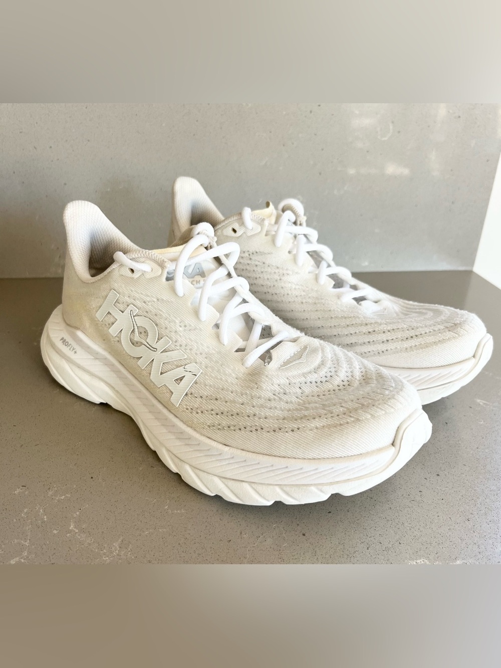 HOKA ONE ONE Mach 5 White White Women's Running Shoes Size 8 B Athletic Sneaker - Picture 3 of 12